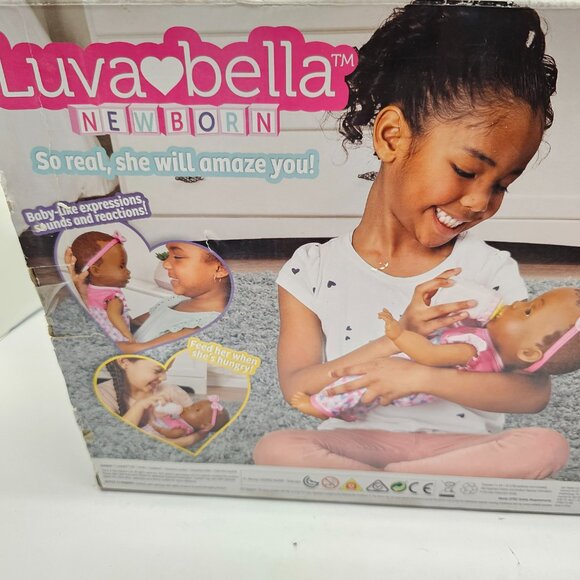 New Box Luvabella Newborn African American Interactive Life like Girl Doll Real - Picture 8 of 16